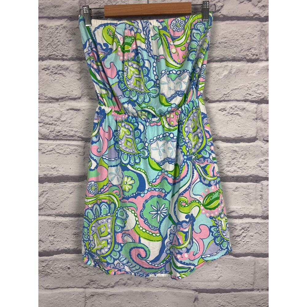Lilly Pulitzer Womens S Resortwear Vacation Preppy Windsor Strapless Sundress - Picture 2 of 8